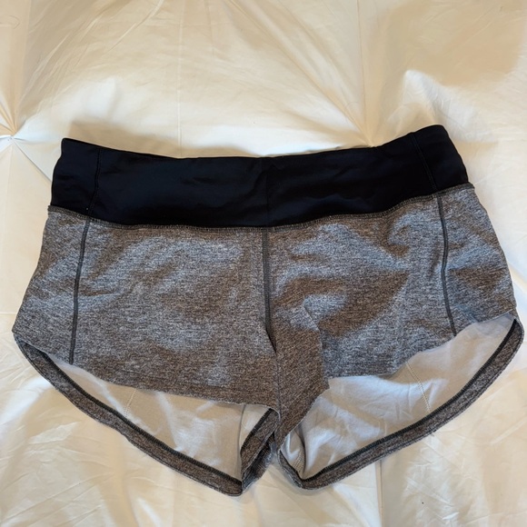 Lululemon Athletica Black and Gray Athletic Shorts - Picture 1 of 2